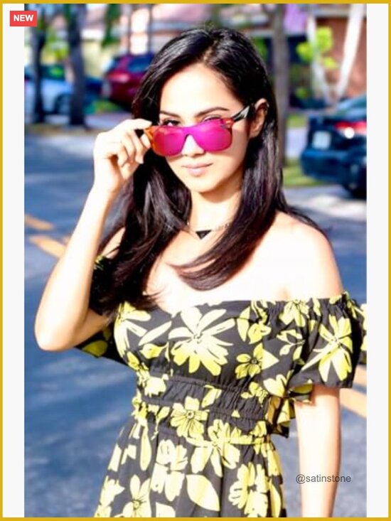 Rimless Mirrored One Piece Lens Sunglasses UV400 Polarized main image 4